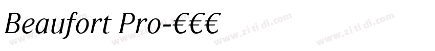 Beaufort Pro字体转换